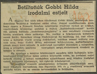 Illustration for article titled Halálos tavasz '45 – Gobbi Hilda története